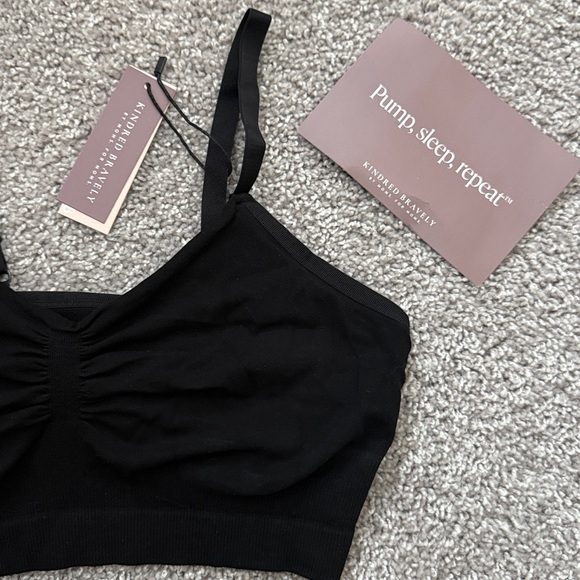 NWT Kindred Bravely Black Bamboo Seamless Pumping Lounge and Sleep Bra - Size M - Picture 2 of 6